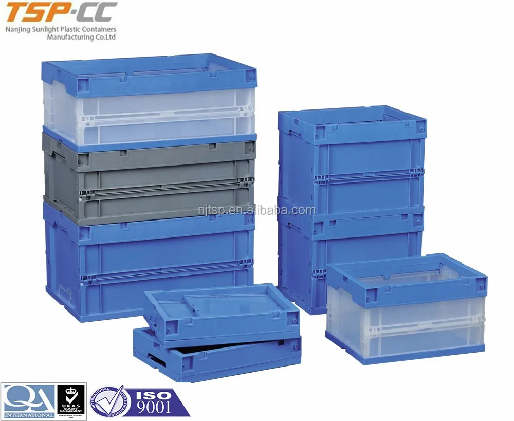 Large capacity moving collapsible plastic folding container
