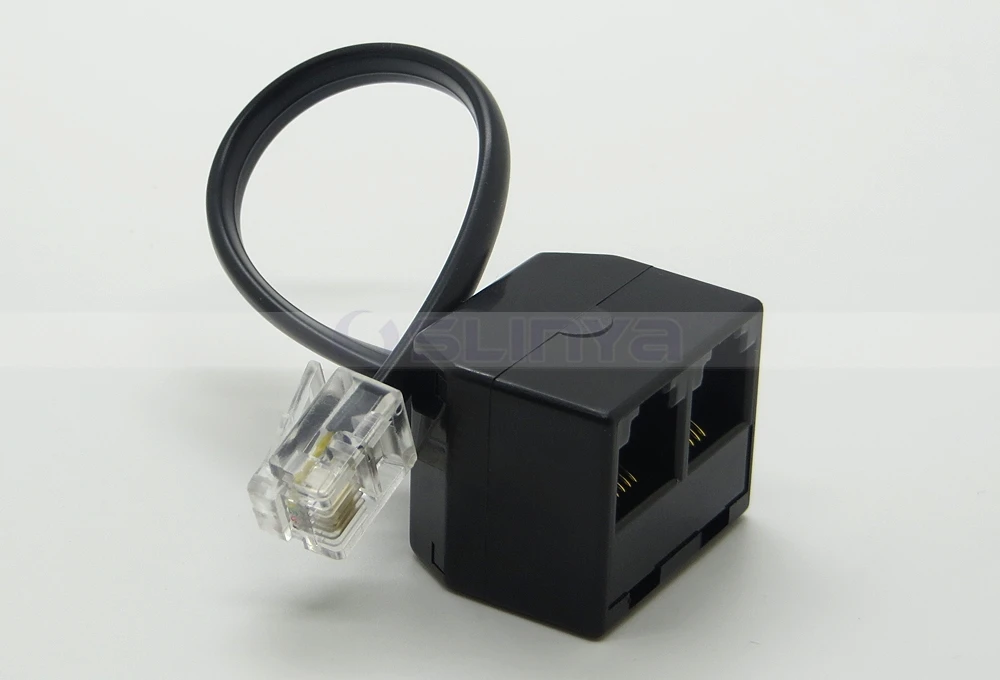 Telephone Splitter Male to 2 Female Converter Cable