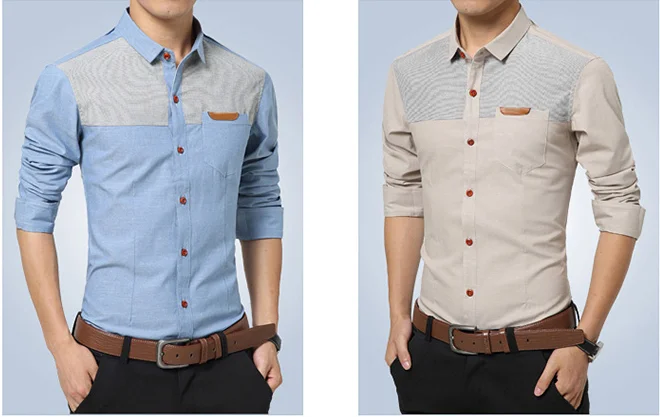 new design cutaway collar casual mens denim shirts