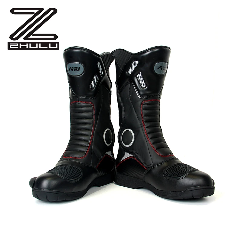 Top quality TNAC antislip touring waterproof leather Motorbike Boots