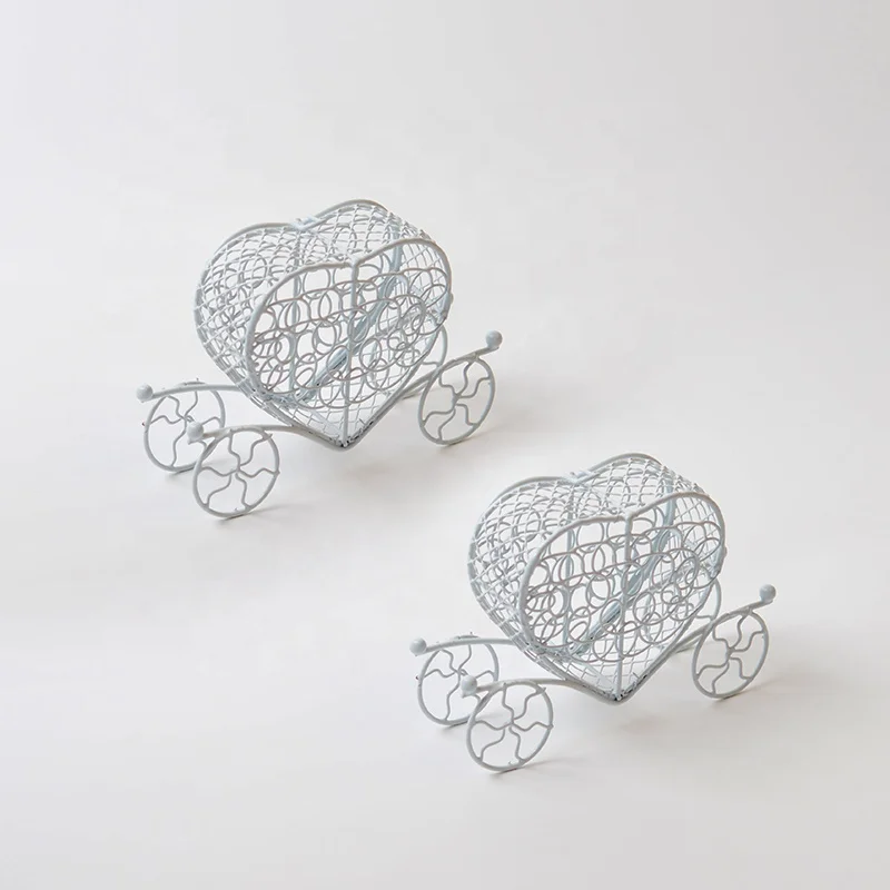 Pumpkin Carriage Wedding Candy Favor Box, Metal Chocolate Box