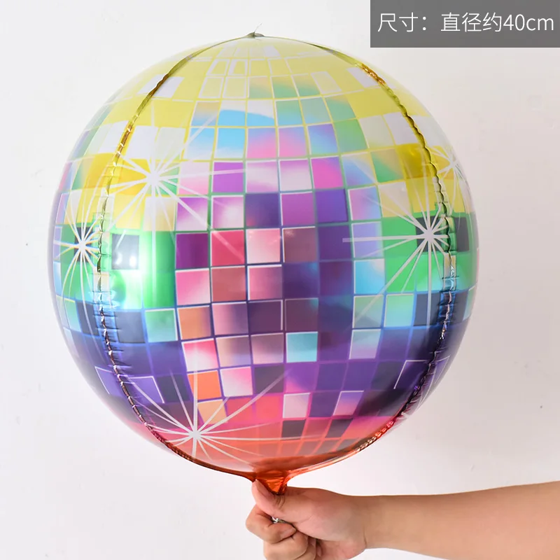 2019 NEW OEM 4D Foil Balloon Round Aluminum Foil Balloon Mirror Metallic Golden Balloon Birthday Party