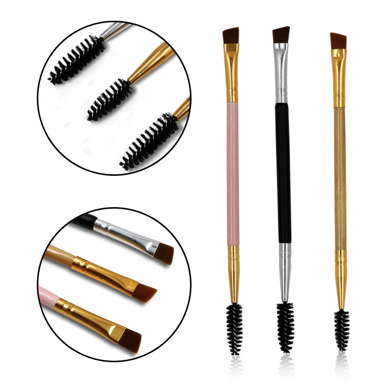
New Arrivals Single Duo Eyebrow Brushes and Comb Eyebrow Brush Private Label 
