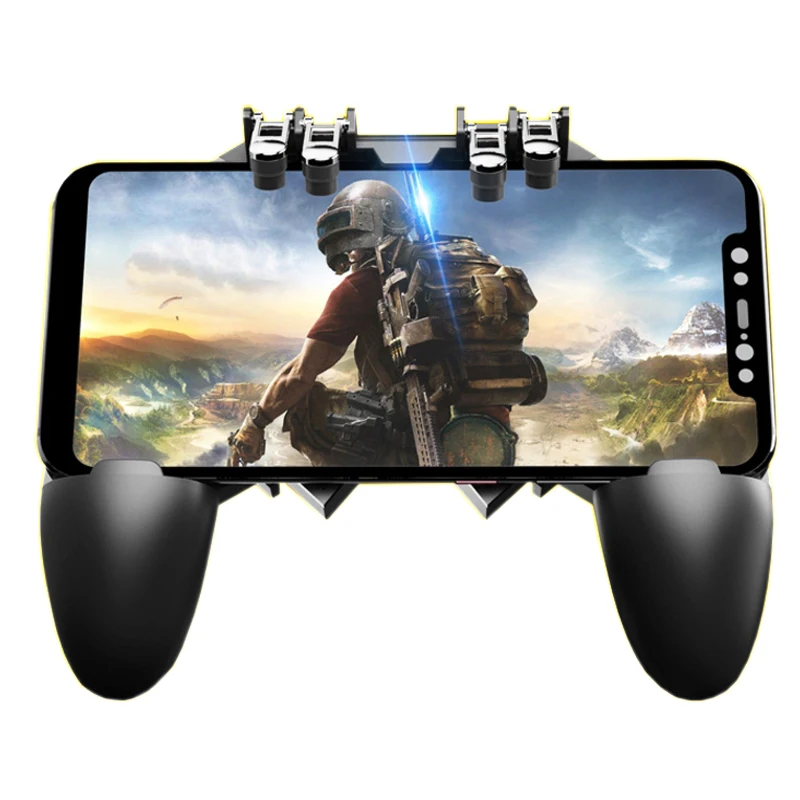 Game Helper AK66 MEMO Mobile Phone Game Handle For PUBG Six Finger All-In-One Mobile Controller Game Gamepad L1 R1 Trigger