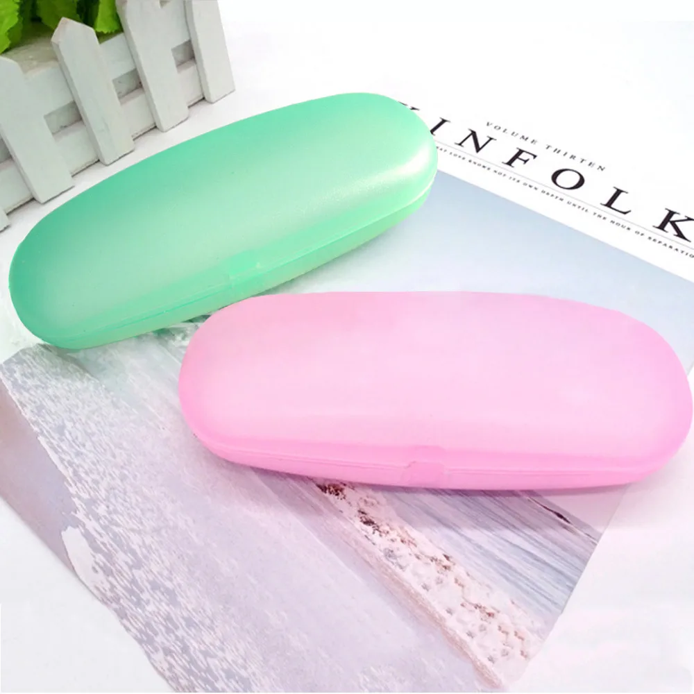 Clear Sunglasses Case Hard Plastic Plain Glasses Holder Box Portable Storage Eyeglasses Case Pouch