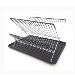 Space Saving Kitchen Storage Collapsible Folding Metal Dish Drying Rack