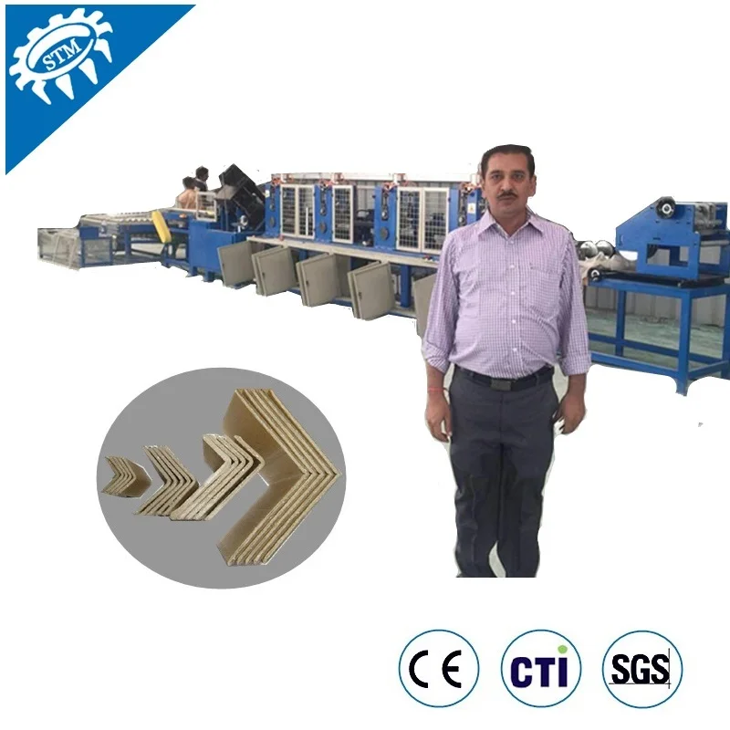 Kraft paper angle board making machine for cartons and furniture protecting