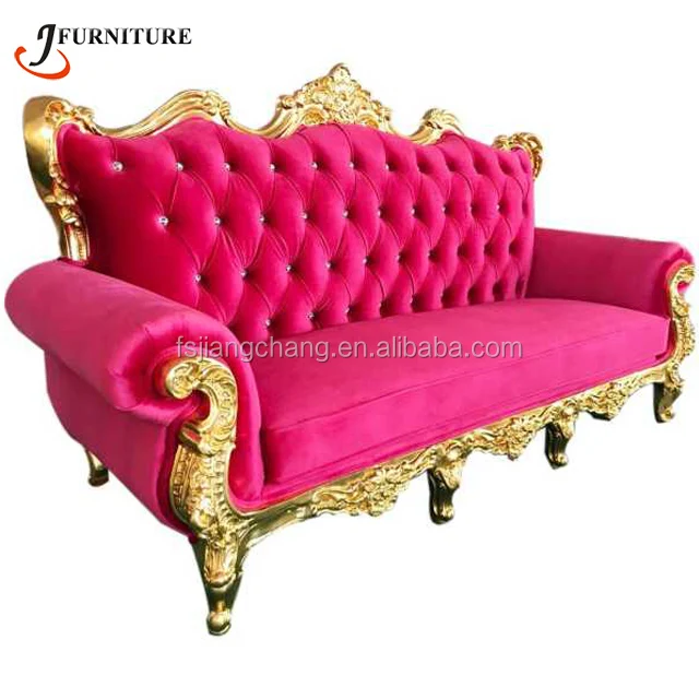 Экологичный Двухместный Зеленый тканевый диван-кровать с подголовником в стиле короны