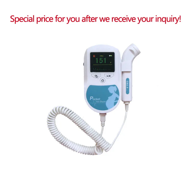 
THR-FD002C Medical Pocket Hand-held Fetal Doppler Equipment 
