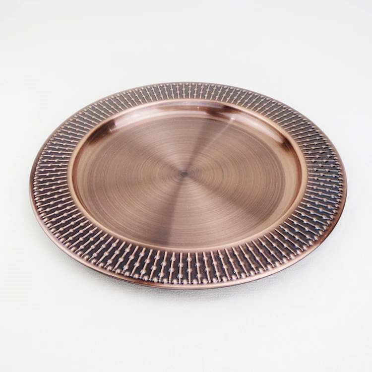 Stainless steel serving tray, decoration plates, restaurant service tray for Christmas/ wedding/ party