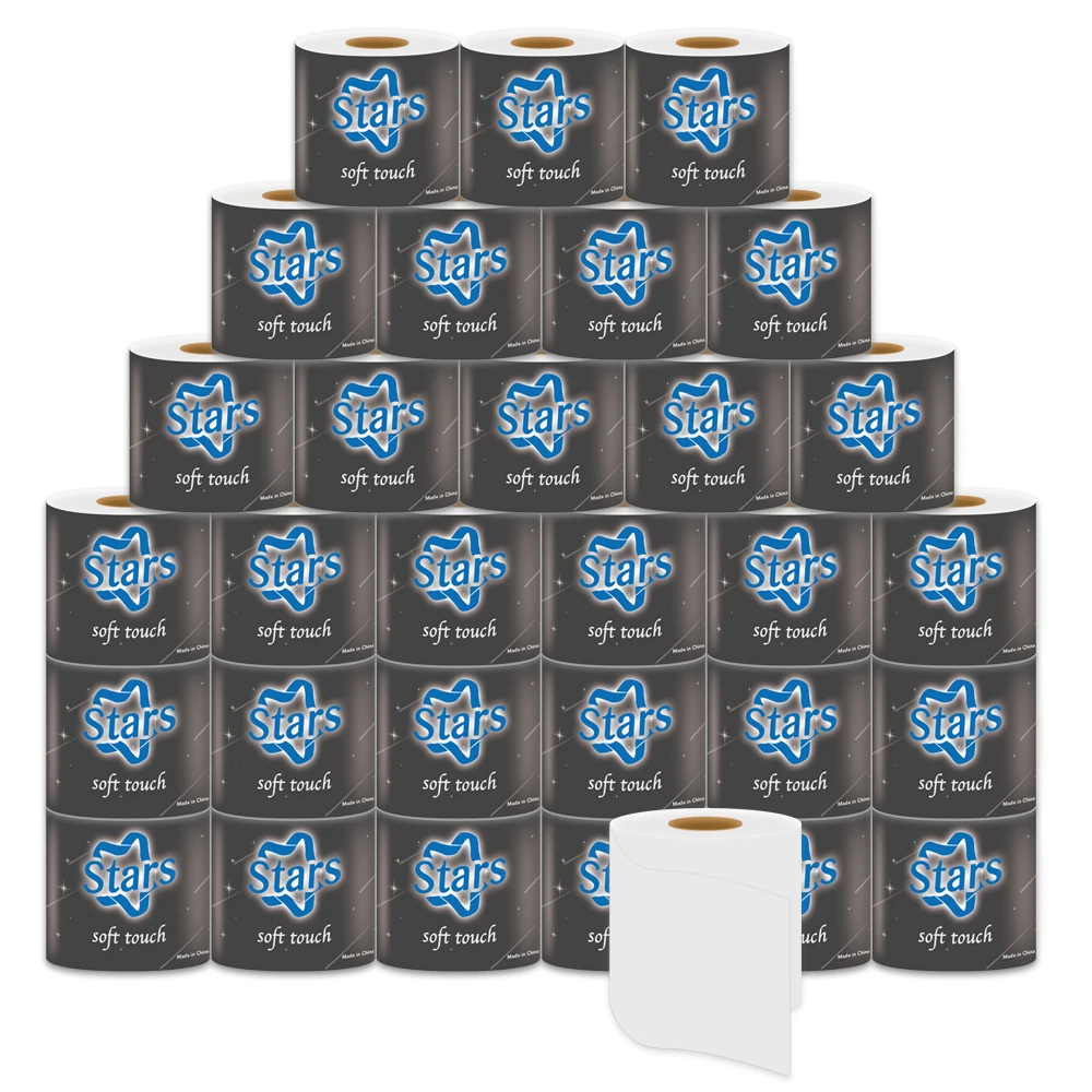 
100% virgin wood pulp mix pulp recycle paper 9.8x10cmx3plyx180g/roll toilet paper tissue 