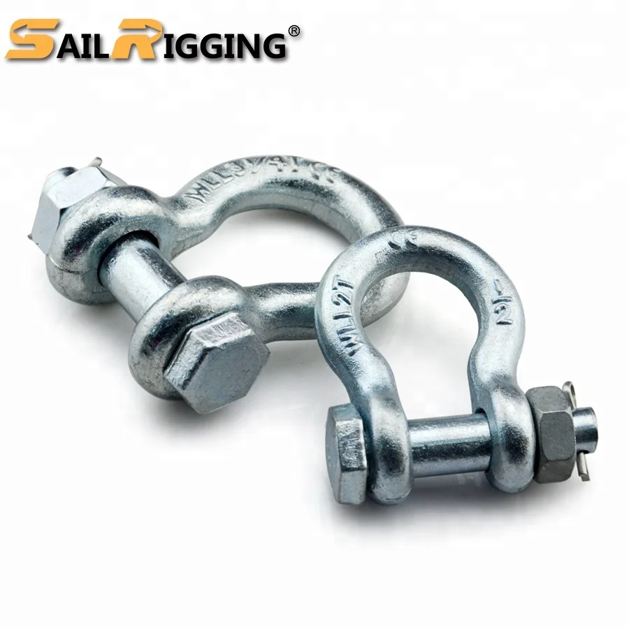 Heavy Duty US Type Alloy Steel Bolt and Nut G2130 G-2130 Marine Steel Lifting Anchor Bow Shackle