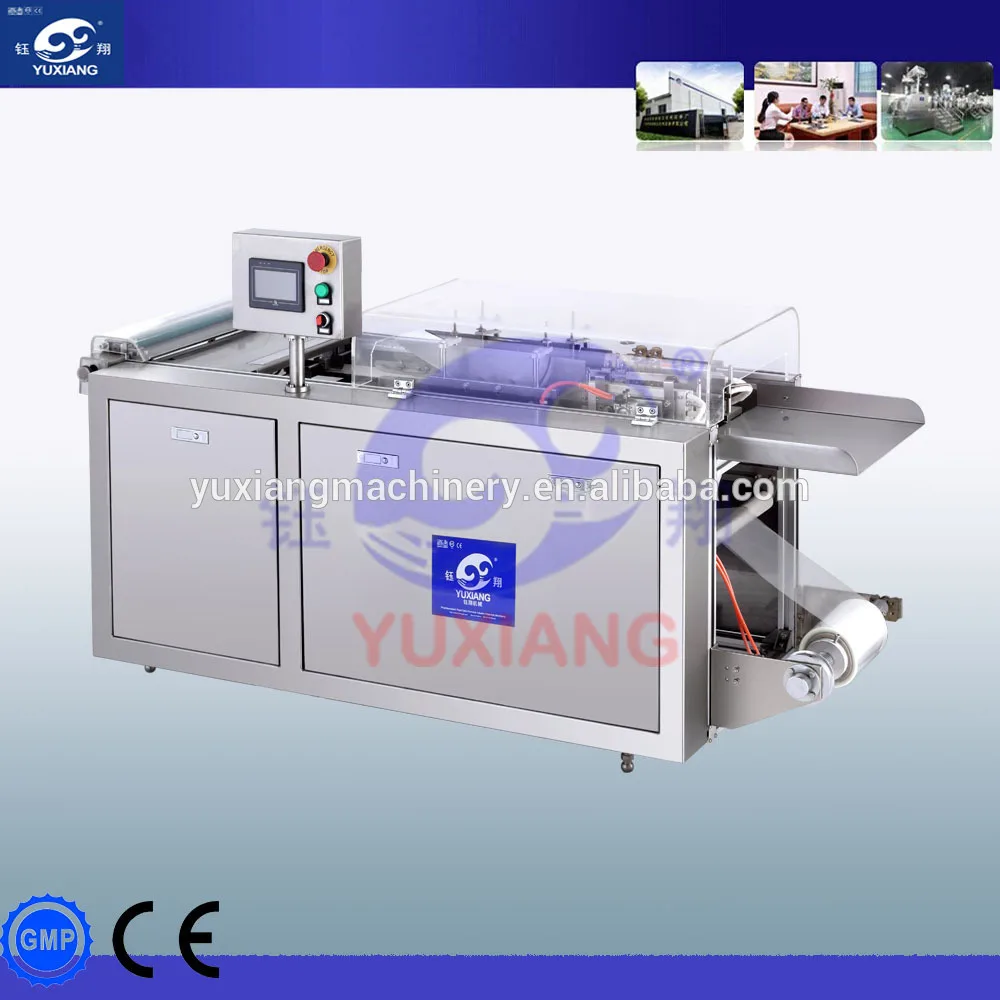 Semi-automatic 3D perfume boxes plastic film packaging machine