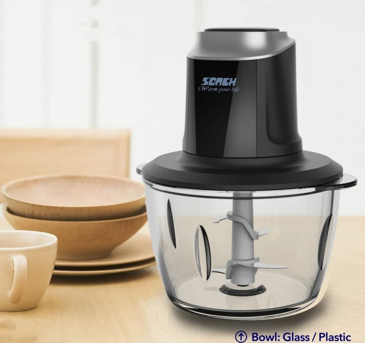 Food processor 1.5L glass /plastic bowl household meat grinder