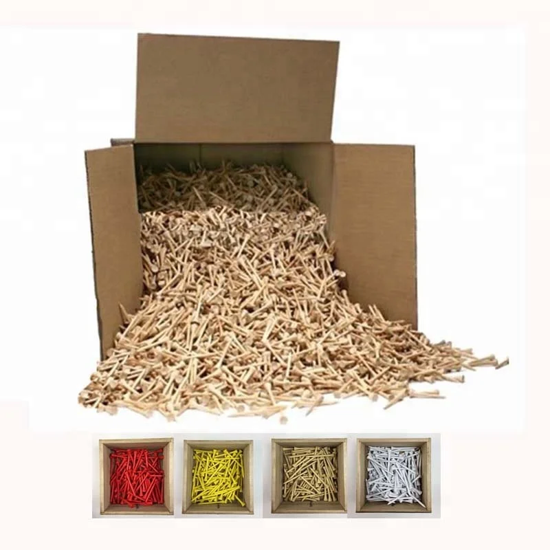 Colored Long Wooden Golf Tees