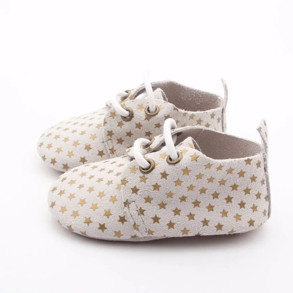 2017 kid shoe soft leather oxford shoes printing for baby toddler shoes