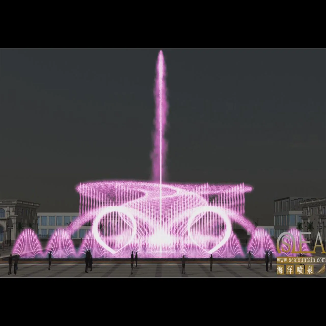 Multicolored shining manufacturer multimedia fountain Chinese experienced factory