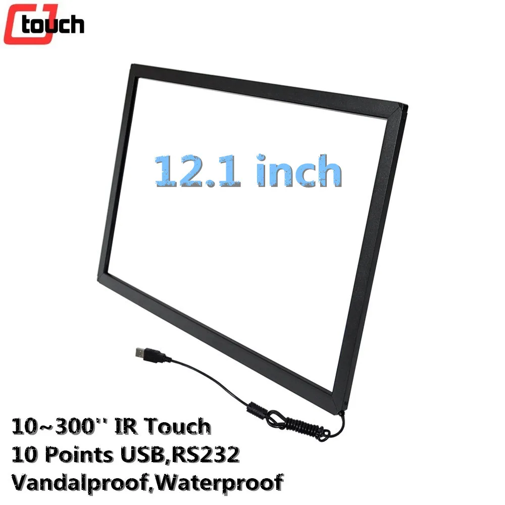 12.1Inch Open Frame Monitor interactive multuitouch ir frame 300inch available infrared touch panel transparent usb touch glass