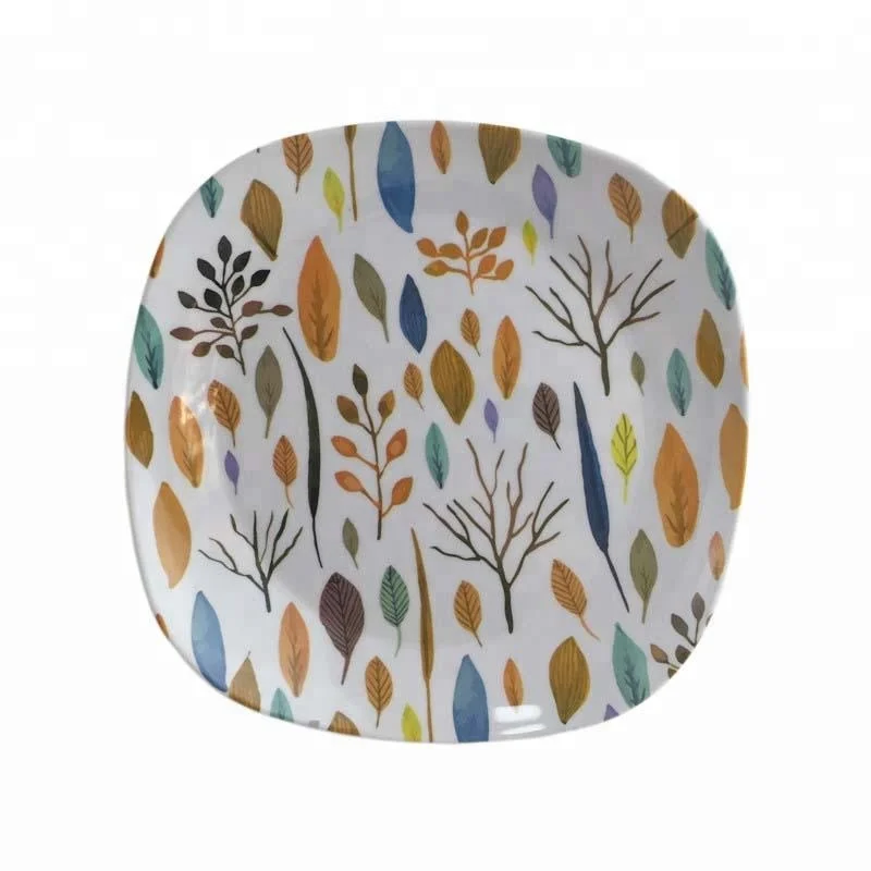 9 дюймов круглые по запросу заказчика принт меламина квадратные тарелки