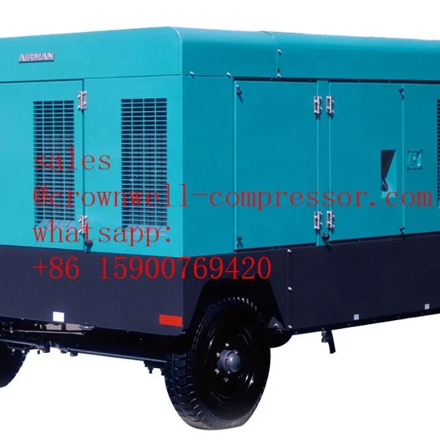 PDSK900-402 AIRMAN portable screw compressor Trailer High Pressure series ENGINE MITSUBISHI