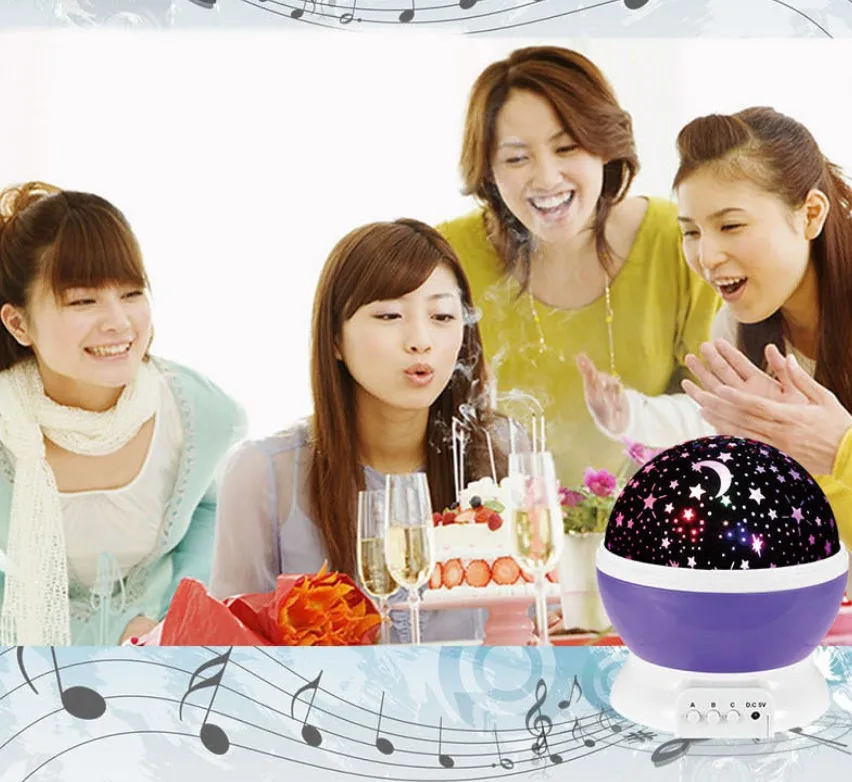 3D star nightlight projector baby light rotating projection nightlight