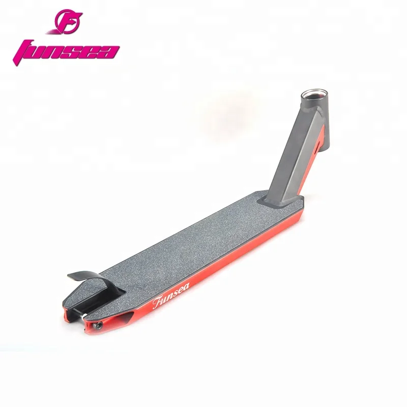 115*500mm aluminium alloy 6061 black red professional stunt scooter deck for 100 110 120mm rear wheel