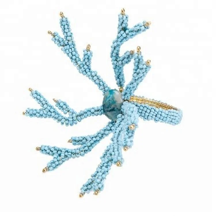 Trending Products 2024 New Arrivals Novelty China Suppliers Wholesale Creative Products Natural Coral Napkin Ring