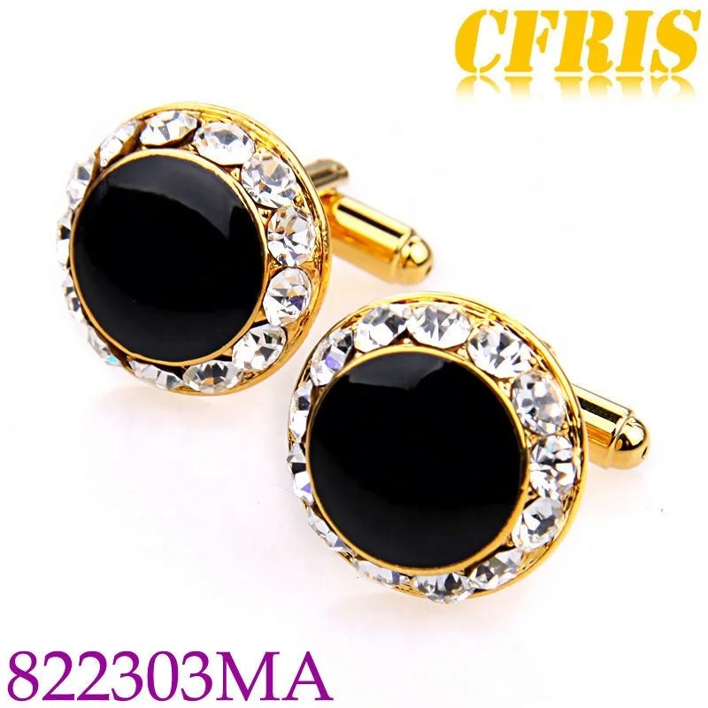 
Epoxy Cufflinks Around Cufflinks with Crystal in Party for Men Cuff Links or Tie Clips Wedding Engagement Rhinestone Anniversary 