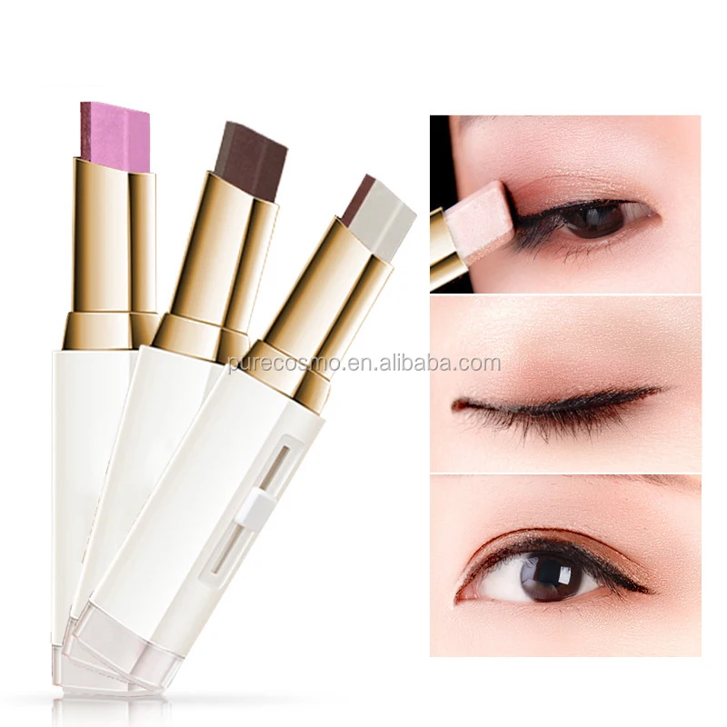 Private Label Hot Sale Waterproof Double Color Shimmer Eye shadow Stick Eyeshadow Pen