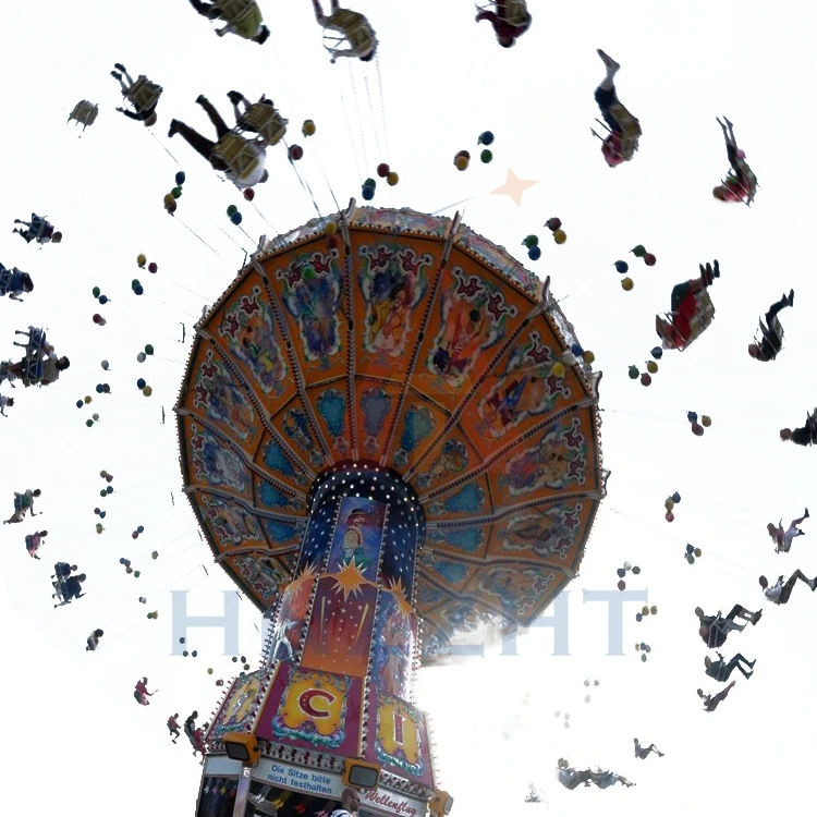 Luna park amusement equipment thrilling flying chair swing  funfair rides for sale
