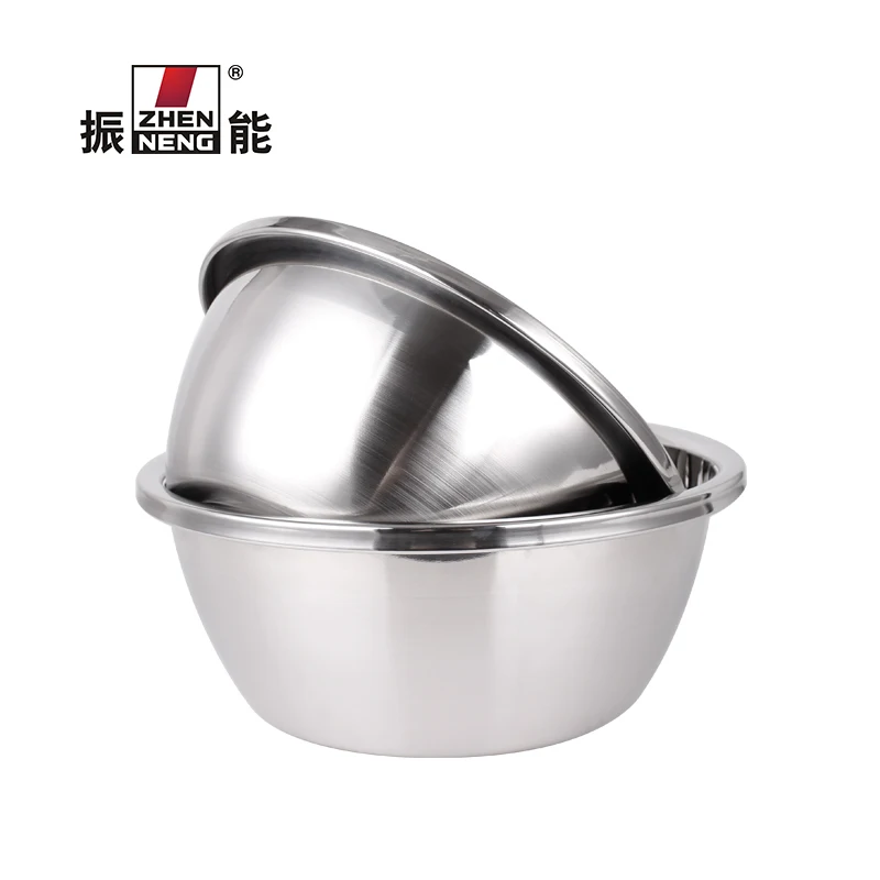 26CM Metal Serving Bowl Salad Soup Rice Noodle Bowls Set Food Stainless Steel Mixing soup Bowl for Kitchen