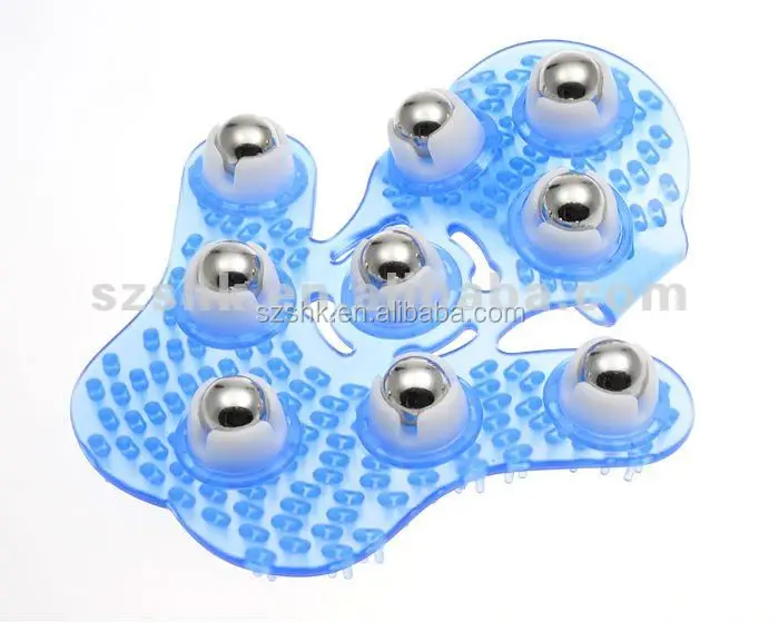 9 Metal Balls 360 Degree Rotation Hand-hold Roller Rolling Joint Massage Glove Manual Beautifying Legs Body Care Massager