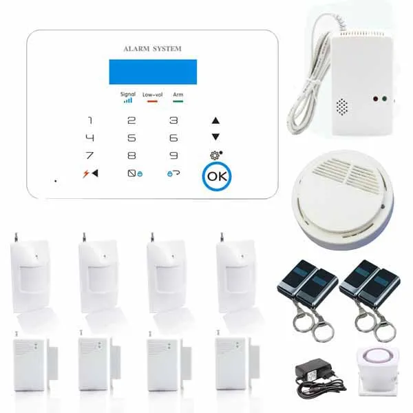 Quad-4-диапазонов GSM сетей PSTN двойного домашней беспроводной охранной сигнализации охранная система автоматического набора