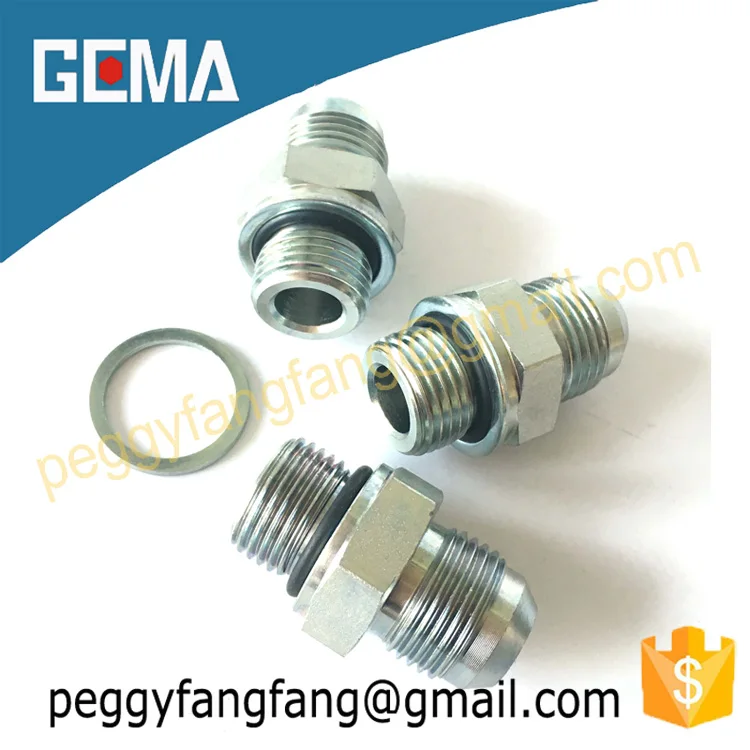1CG Stainless Steel High Pressure Metric Male Thread / Bsp O-Ring Sealing Carbon Steel Pipe Fitting