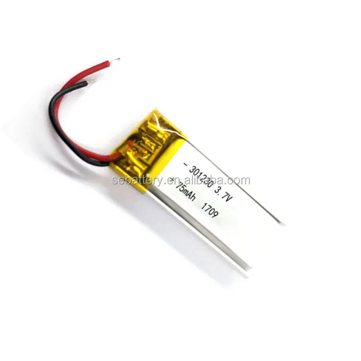 SUN EASE 2021 Manufaturer direct Rechargeable Mini Lithium Polymer Battery 3.7v 80mah 301230 Lipol Battery
