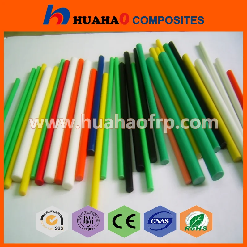 Высокая прочность гибкая прочный пултрузионные GFRP твердый стержень