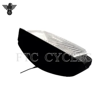 39-2-1-06 Dixie 12v 45W Motorcycle Chrome Headlight Assembly 7" Rectangle Lamp