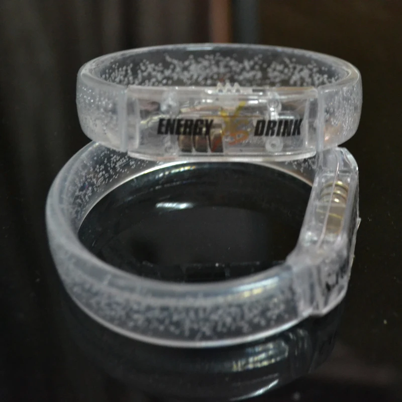 plastic Flashing bracelet custom logo led flashing bubble led bracelets party led flash light Bracelet for multi-color led