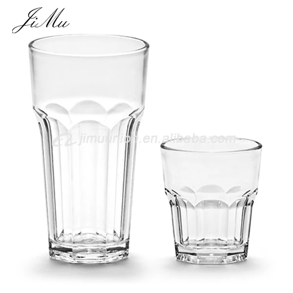 wholesale unbreakable Polycarbonate plastic cold drink Glass Cup cooler water glass cup juice drinking glasses Tumblers
