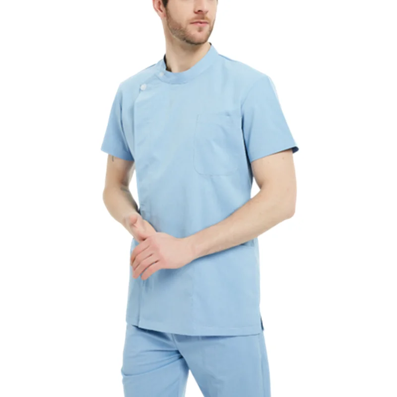 OEM Medical Set Work Hospital Uniform Male Nurse White Uniform Designs