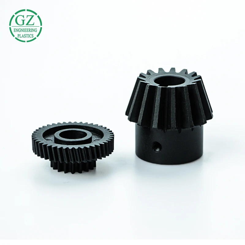 High precision low friction self lubrication bevel gears plastic mould injection POM C delrin helical bevel gear