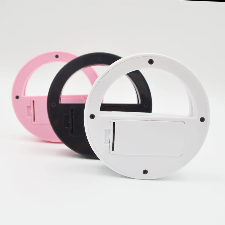 Клипса на светодиодном светильнике для красивых селфи на аккумуляторе кольцевой светильник для селфи