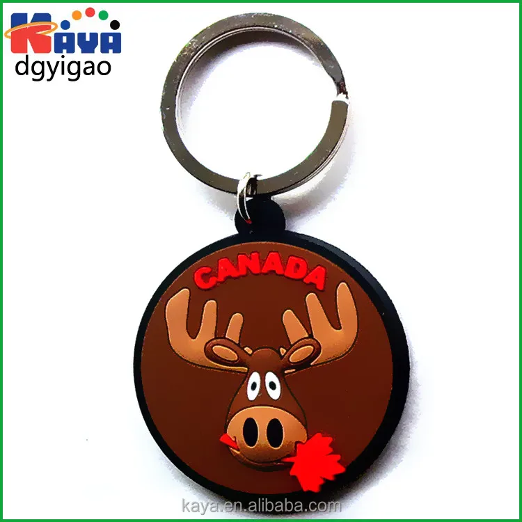 Factory Custom 3d soft PVC chain keychain