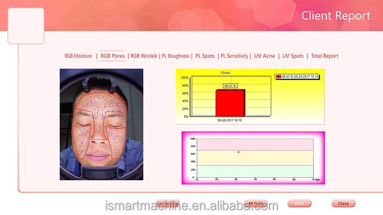 High end Facial skin analyzer portable with best price