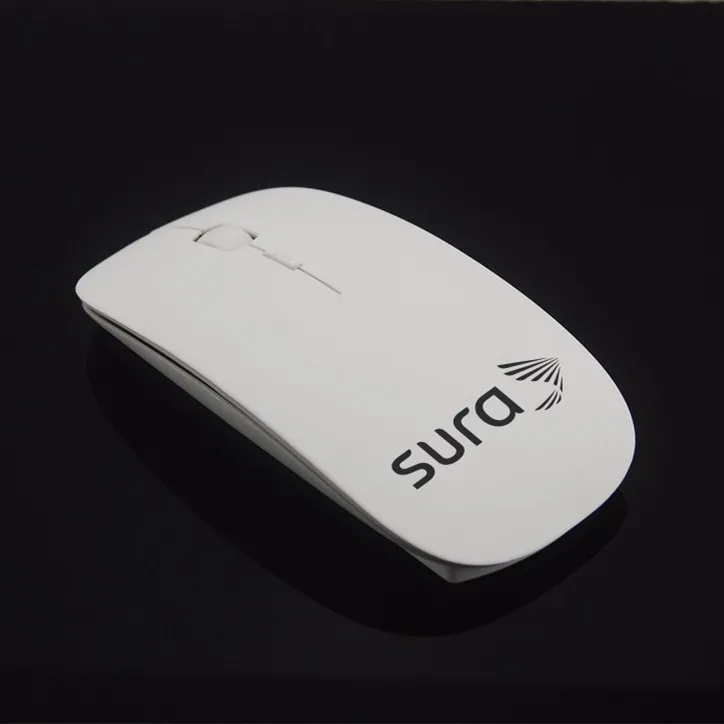 Пользовательская лазерная гравировка логотипа светодиодная беспроводная мышь