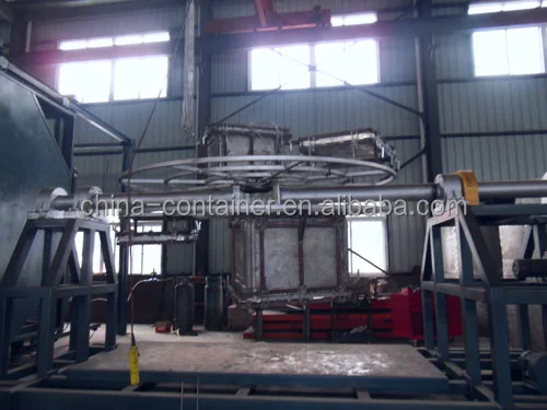 
Shuttle rotomolding machine 