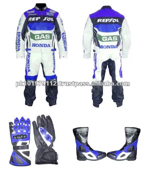 LEATHER REPSOL MOTORBIKE SUIT
