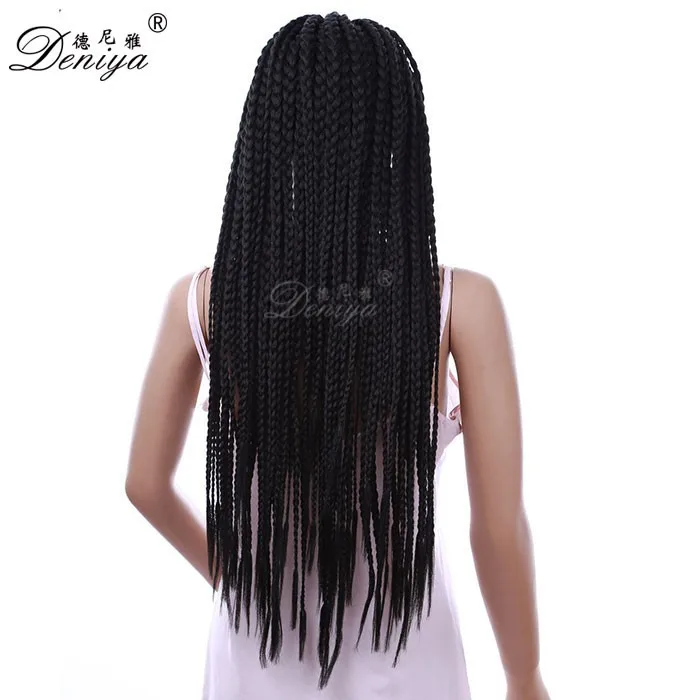 African fully hand braided lace front wig kinky twist braided lace wig