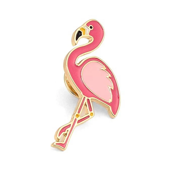 Flamingo enamel lapel pin collar brooch pin badges
