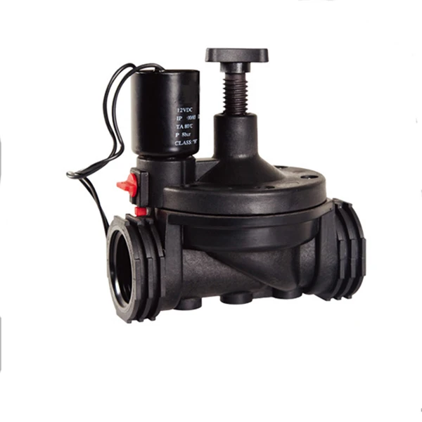 Садовые поливочные электромагнитные клапаны 2/2 way G1 пластиковые с регулировкой